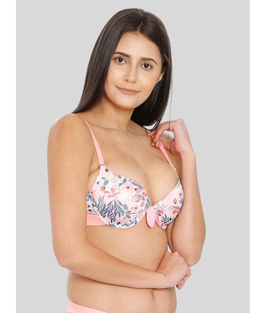 ILRASO - Pink Nylon Lightly Padded Women's Push Up Bra ( Pack of 1 ) - None