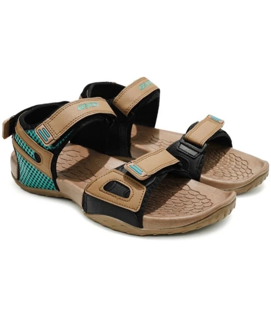 ASIAN - Brown Mens Floater Sandals - None