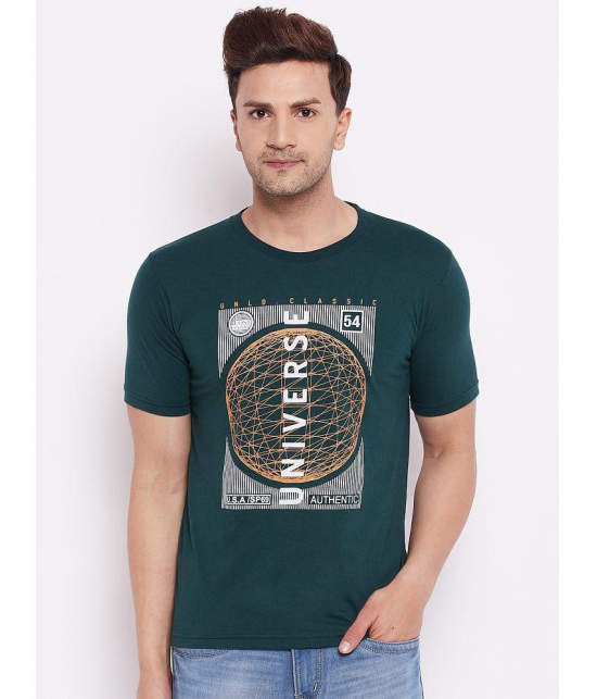 Lycos - Cotton Blend Regular Fit Green Men's T-Shirt ( Pack of 1 ) - None