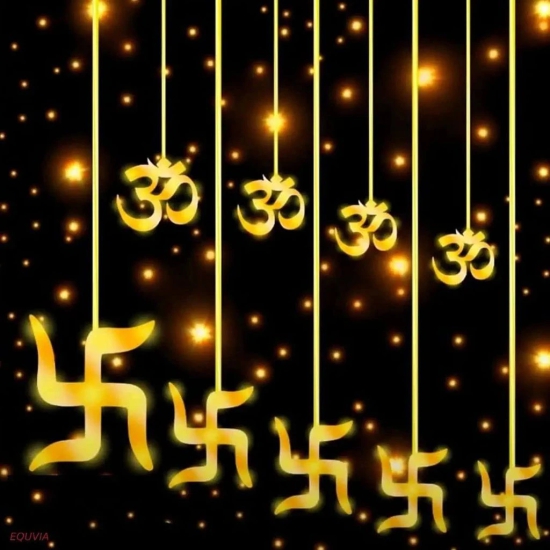 Plastic Warm White Swastik Curtain Light, String Lights With Pack Of 12 Hanging Swastik And Om 8 Flashing Modes For Diwali Decoration, 5 Centimeters, LED