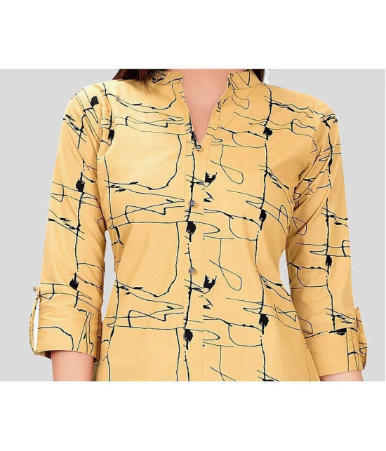 Meher Impex - Mustard Cotton Blend Womens Tunic ( Pack of 1 ) - None