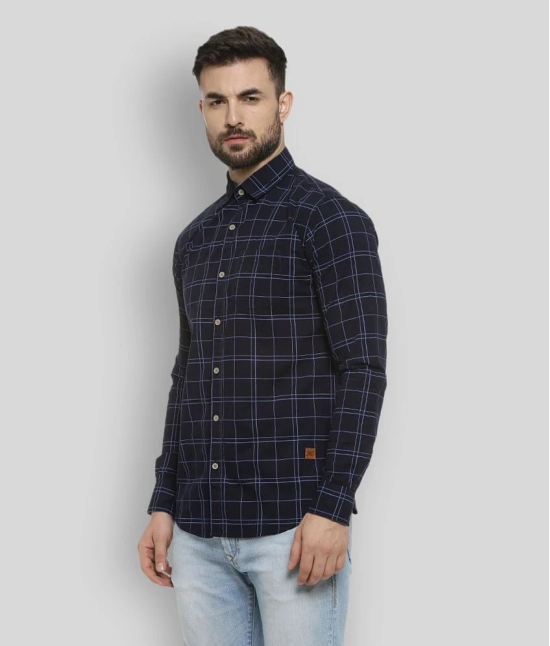 Campus Sutra Cotton Regular Fit Checks Full Sleeves Mens Casual Shirt - Blue ( Pack of 1 ) - None