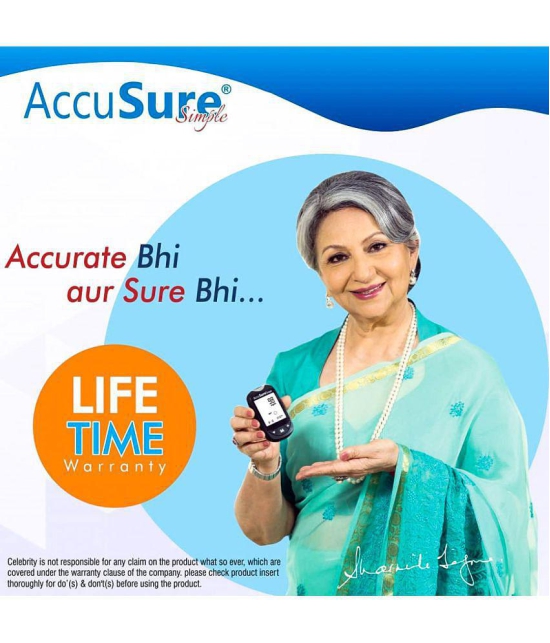 ACCUSURE - Simple Meter with 100 Strips and More Expiry March 2024