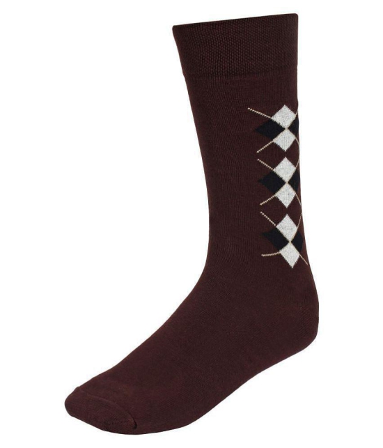 Creature Brown Formal Mid Length Socks - Brown