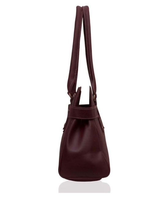 Fostelo -   Maroon Faux Leather Shoulder Bag - Maroon