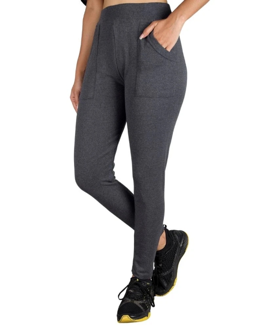 KARARO JEGGINGS - Cotton Blend Skinny Fit Dark Grey Womens Jeggings ( Pack of 2 ) - None