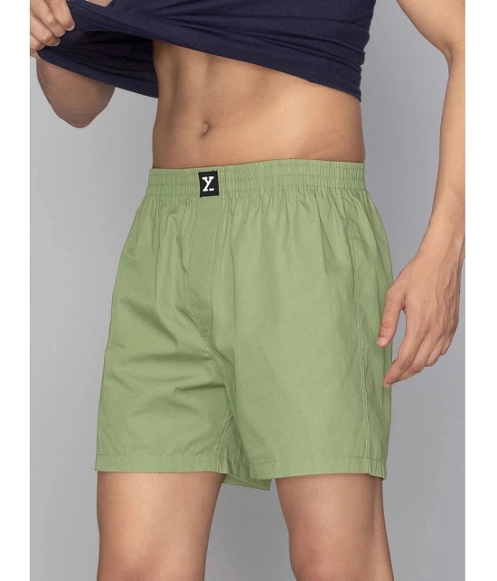 XYXX - Olive Green Cotton Mens Boxer- ( Pack of 1 ) - None