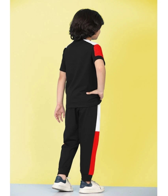 SmartRAHO - Red Cotton Boys T-Shirt & Trackpants ( Pack of 1 ) - None