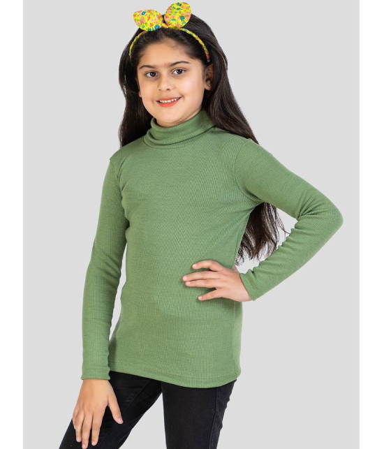 YHA - Mint Green Fleece Girls T-Shirt ( Pack of 1 ) - None