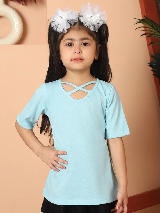 MINI & MING Solid Round Neck Cotton Top