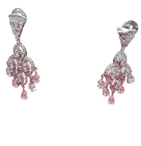 Stunning Cubic Zirconia Chandelier Earrings