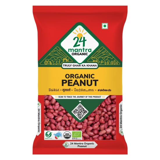 24 mantra RAW PEANUT  500 GMS