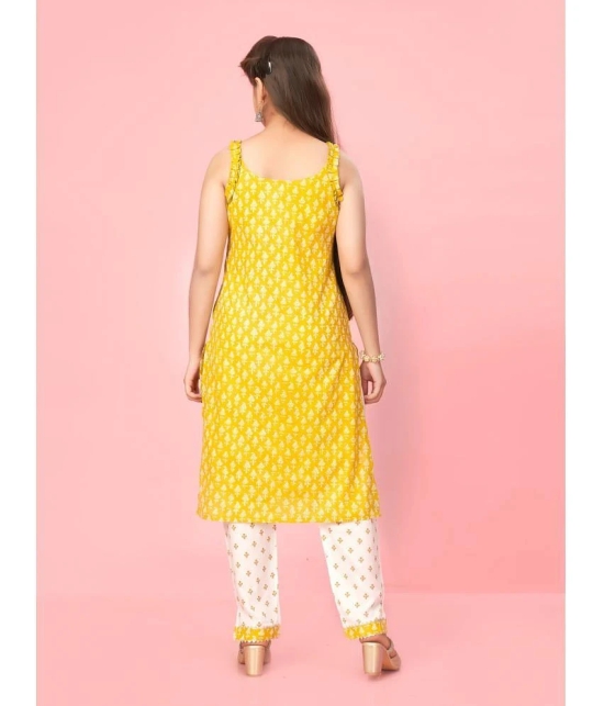 Aarika Girls Cotton Kurti ( Pack of 1 , Yellow ) - None