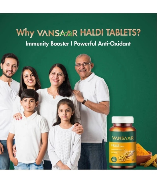 Vansaar Haldi Tablets | Natural Immunity Booster | Relieves Constipation & Indigestion | 60 Tablets