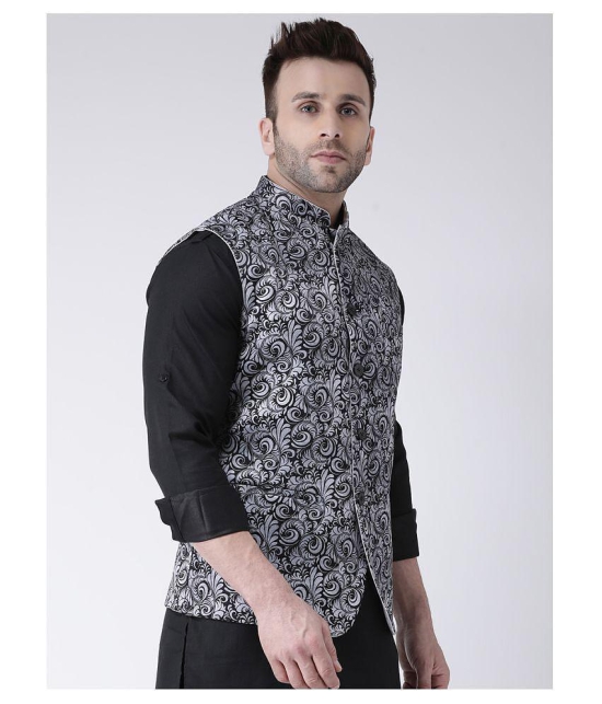 Hangup Grey Cotton Blend Nehru Jacket - None