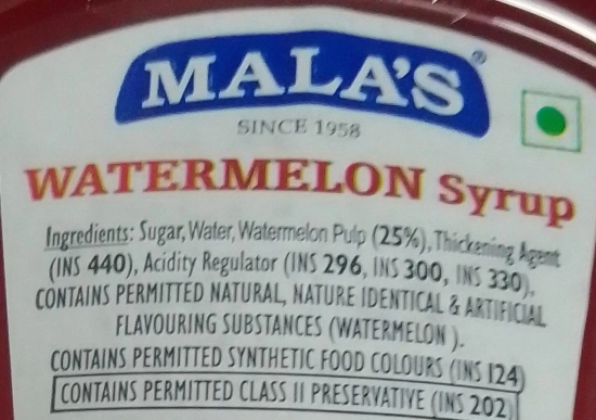 Malas Watermelon Syrup 750ml Pet Bottle