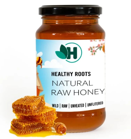 Healthy roots Natural Raw Honey - Organic Honey Raw Unprocessed (Pure raw honey 100% Natural No Added Sugar)