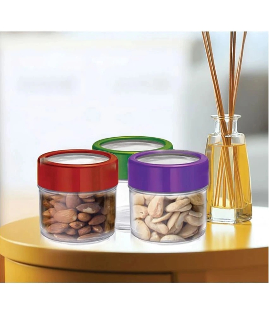 Treo By Milton Alfy Glass Storage Jar, Set of 6, 100 ml Each, Assorted | Storage Jar | Multipurpose Jar | Modular Kitchen - Transparent