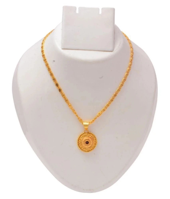 Jewar Mandi New Design Gold Plated Locket/Pendant with Link Chain Daily use for Men, Women & Girls, Boys - None