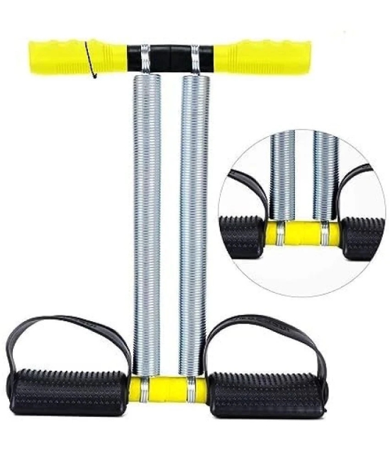 Tummy Trimmer Double Spring,  Men Women for Abs Workout Stomach Exercise Machine Abdominal Belly Exercise Waist Trimmer Home Workout Gym Equipment,(Yellow) of 1