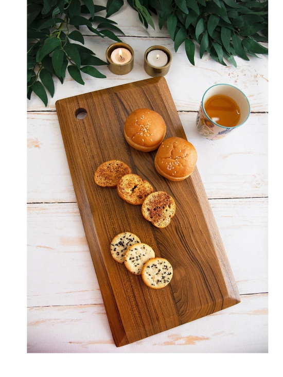 Long Sleek Teakwood Platter Brown