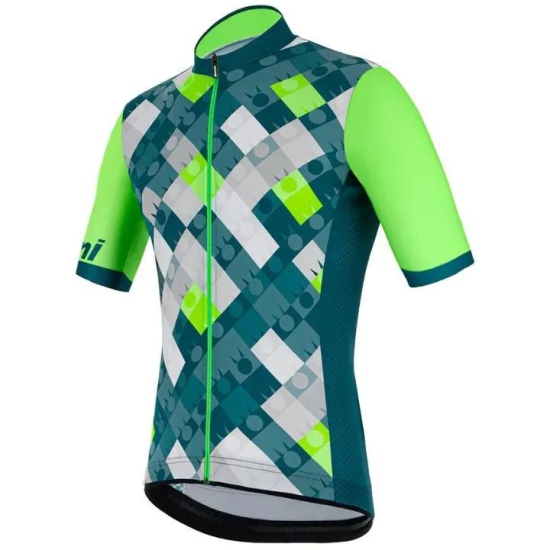 Santini Ironman VIS Jersey-Fluo Green / L