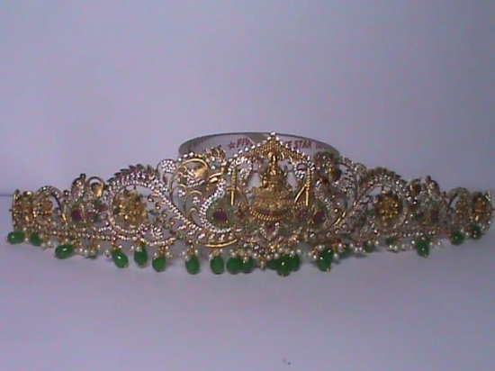 Exquisite Indian Gold and Pearl Waist Belt