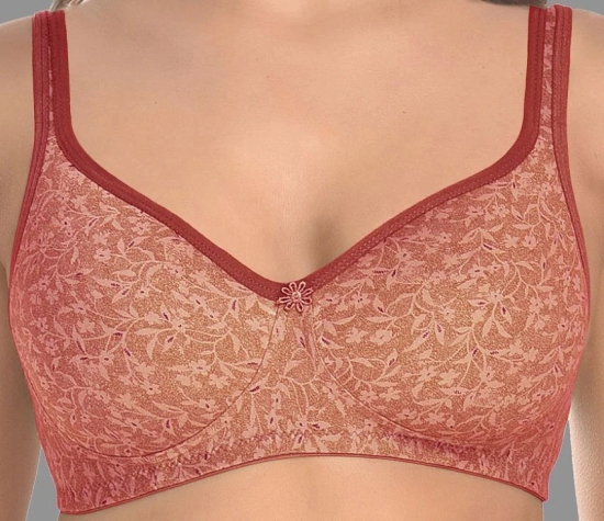 Madam - Red Cotton Blend Lightly Padded Womens Everyday Bra ( Pack of 1 ) - None