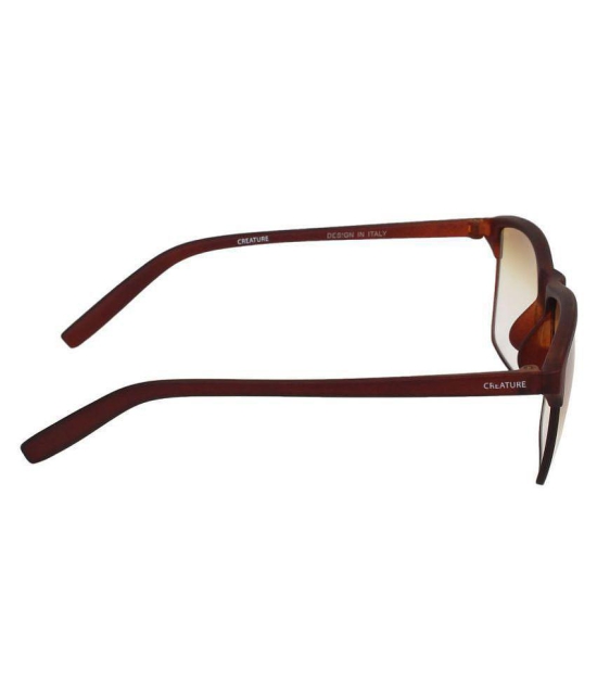 Creature - Brown Square Sunglasses ( Pack of 1 ) - Medium