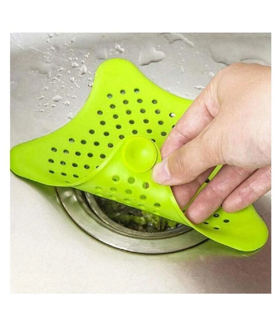 Jetudoo Star Shaped Sink Filter Drain Strainers for Basin Multi-Colour Silicone Sink Squeegee