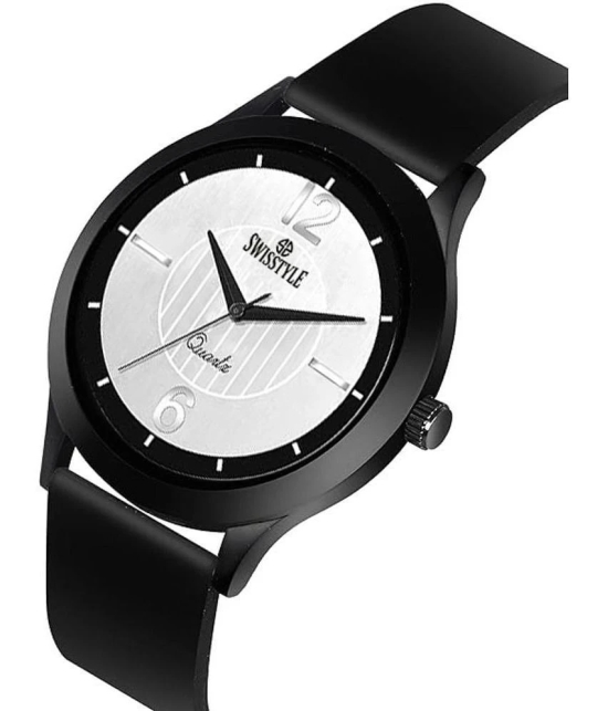 Swisstyle Black Silicon Analog Mens Watch