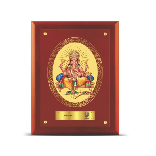 24K Gold Plated Ganesha Customized Photo Frame For Corporate Gifting