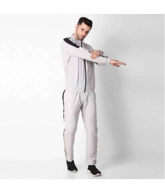 Forbro - Light Grey Polyester Relaxed Fit Mens Tracksuit ( Pack of 1 ) - L