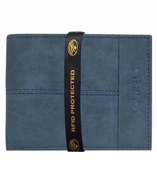 Laurels PU Blue Casual Regular Wallet