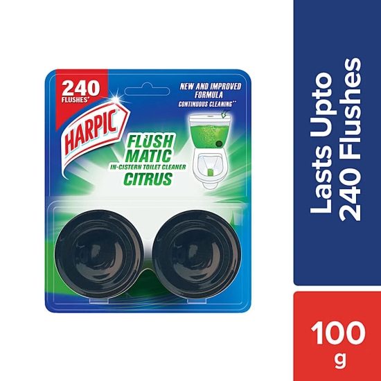 Harpic Cistern Block - Flushmatic Toilet In Twin Pine, 100 Gm