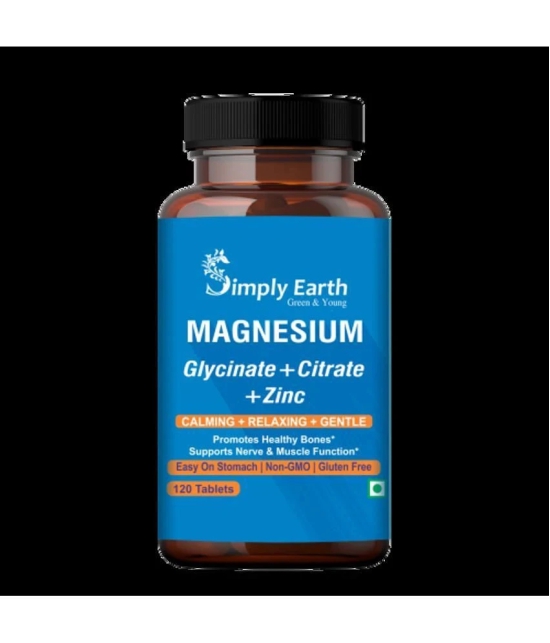 Simply Earth Magnesium Complex Supplements - 120 Veg Tablets With Magnesium Glycinate