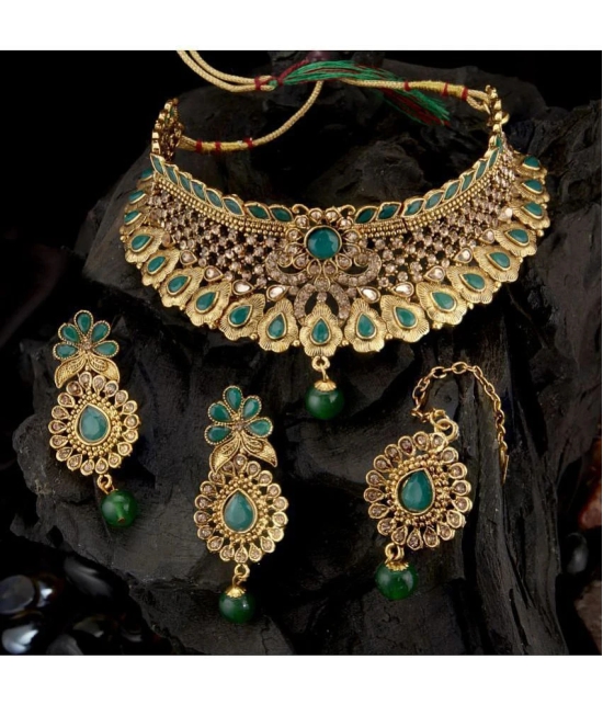 Sukkhi - Green Alloy Necklace Set ( Pack of 1 ) - Green