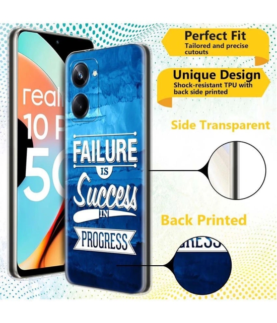 NBOX - Multicolor Silicon Printed Back Cover Compatible For Realme 10 Pro 5G ( Pack of 1 )