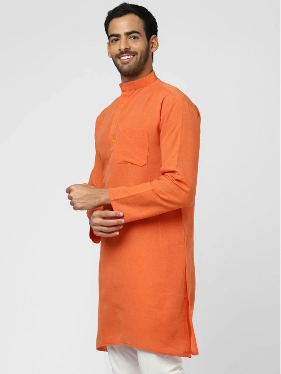 DESHBANDHU DBK - Orange Cotton Mens Kurta ( Single ) - None