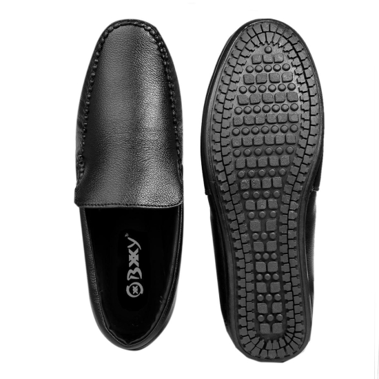 BXXY Men's Black Leather Office Wear Formal Shoes 10