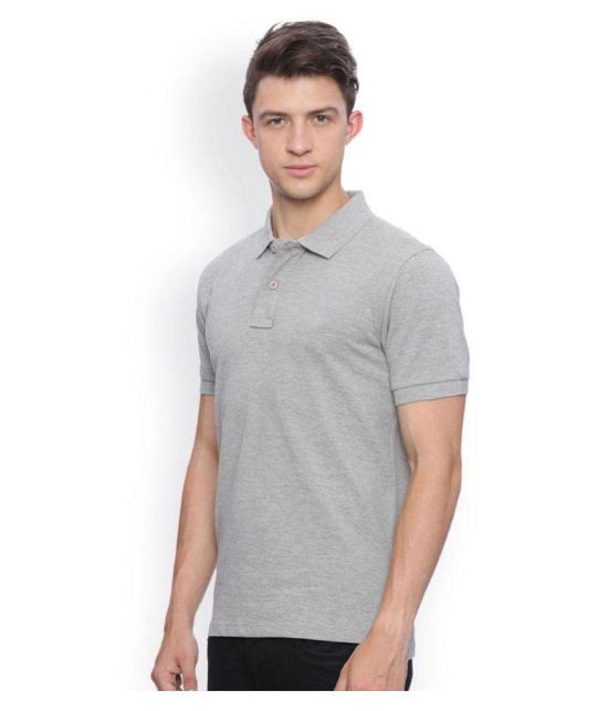 SquareFeet - Light Grey Polyester Regular Fit Men's Polo T Shirt ( Pack of 1 ) - XL