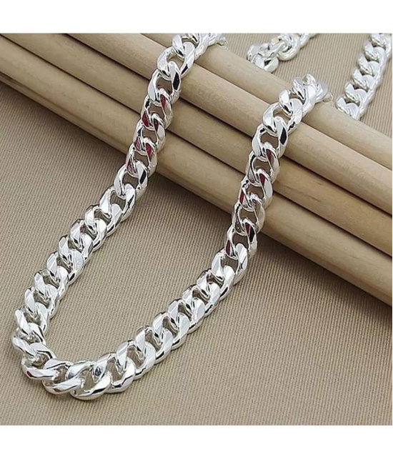 FASHION FRILL - Silver Plated Stainless Steel Chain ( Pack of 3 ) - None