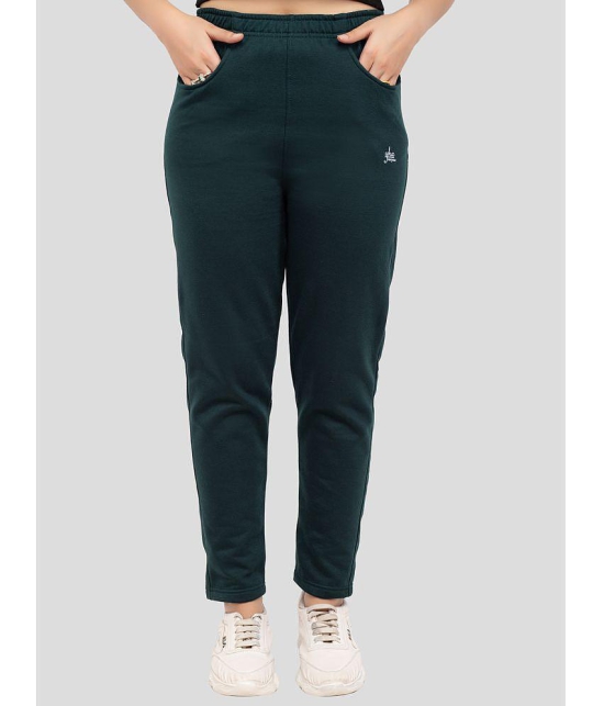 YHA Green Fleece Womens Running Trackpants ( Pack of 1 ) - None