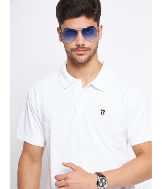 MXN - White Cotton Regular Fit Mens Polo T Shirt ( Pack of 1 ) - None