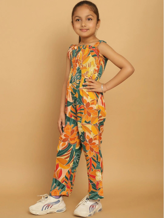 MINI & MING Girls Printed Sleeveless Basic Jumpsuit