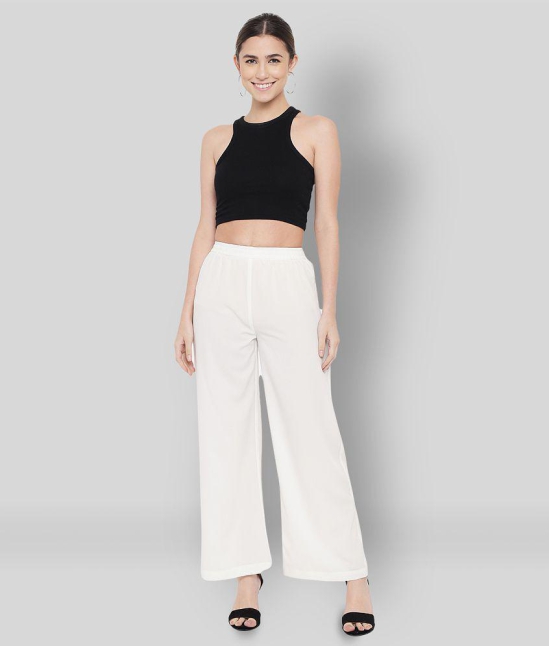 ALL WAYS YOU - White Polyester Regular Fit Womens Formal Pants  ( Pack of 1 ) - None