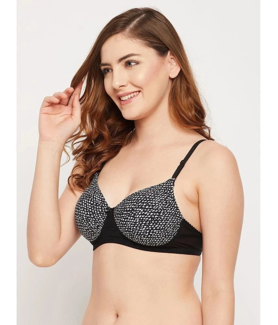 Clovia - Black Cotton Blend Lightly Padded Womens T-Shirt Bra ( Pack of 1 ) - None