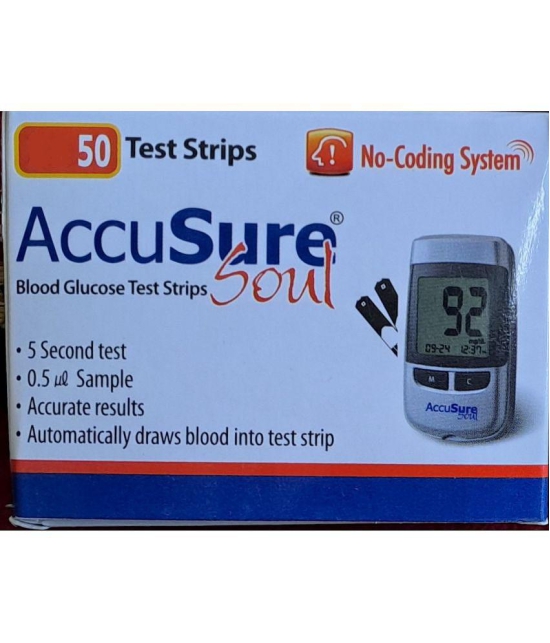 Accusure Soul 50 Test Strips - Expiry: October 2023 31-50 Strips