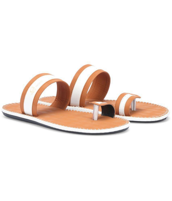 Emosis Tan Flip Flops - None