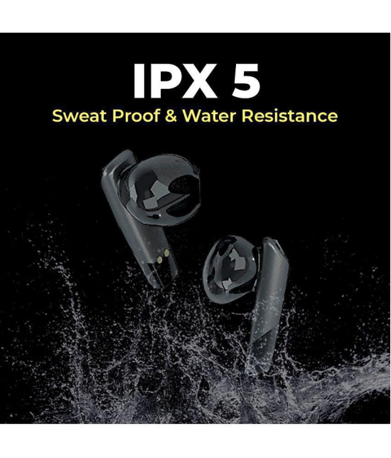 Tecsox ClearPods TWS In Ear Bluetooth Earphone 4 Hours Playback Bluetooth IPX5(Splash Proof) Auto pairing -Bluetooth V 5.3 Black